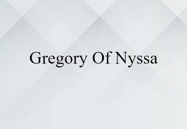 Gregory of Nyssa