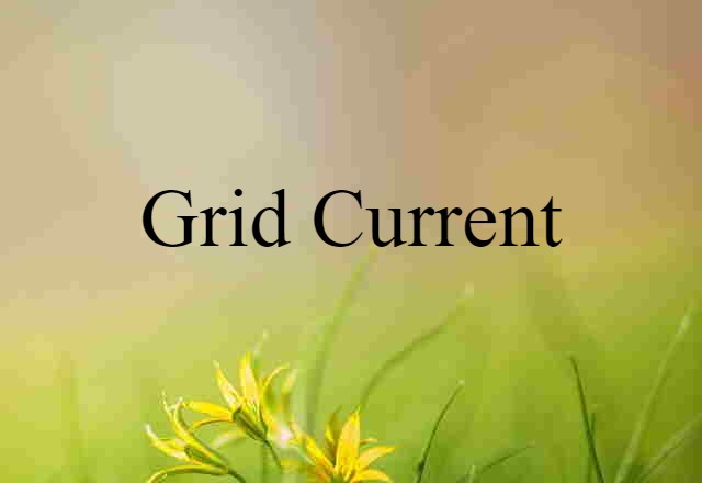 Grid Current (noun) Definition, Meaning & Examples