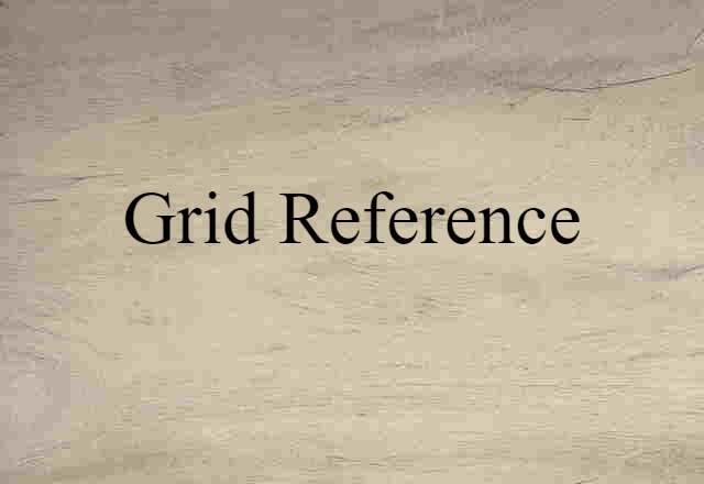 Grid Reference (noun) Definition, Meaning & Examples