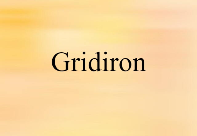 Gridiron (noun) Definition, Meaning & Examples