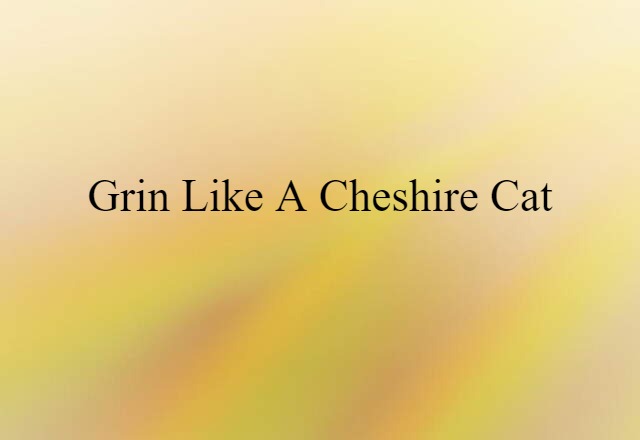 Grin Like A Cheshire Cat (noun) Definition, Meaning & Examples