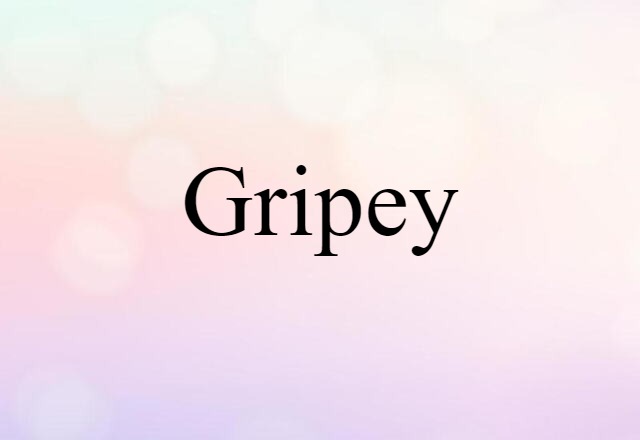 Gripey (noun) Definition, Meaning & Examples