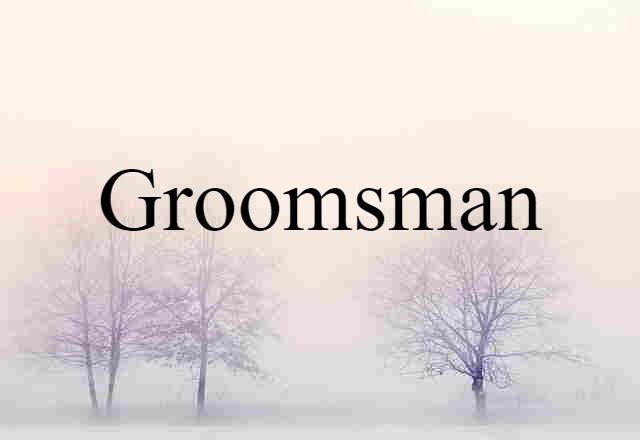 Groomsman (noun) Definition, Meaning & Examples