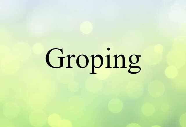 Groping (noun) Definition, Meaning & Examples