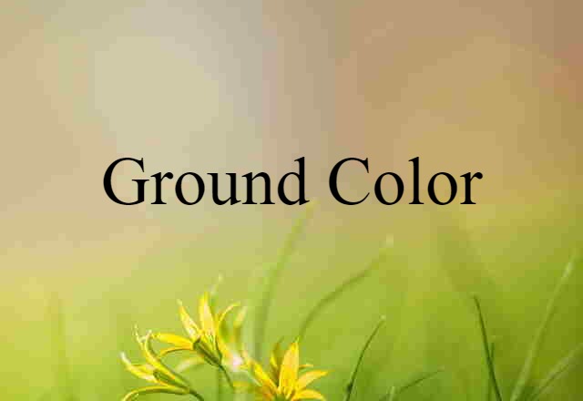 Ground Color (noun) Definition, Meaning & Examples