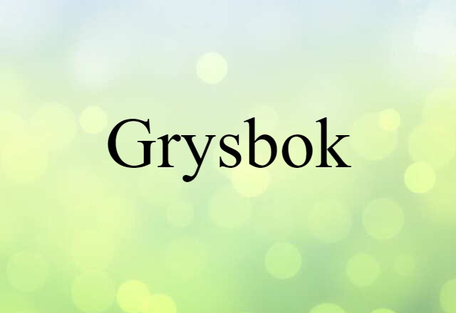 grysbok