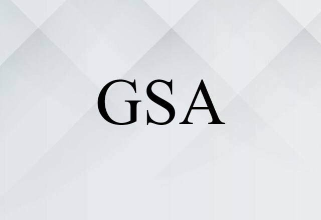 GSA (noun) Definition, Meaning & Examples