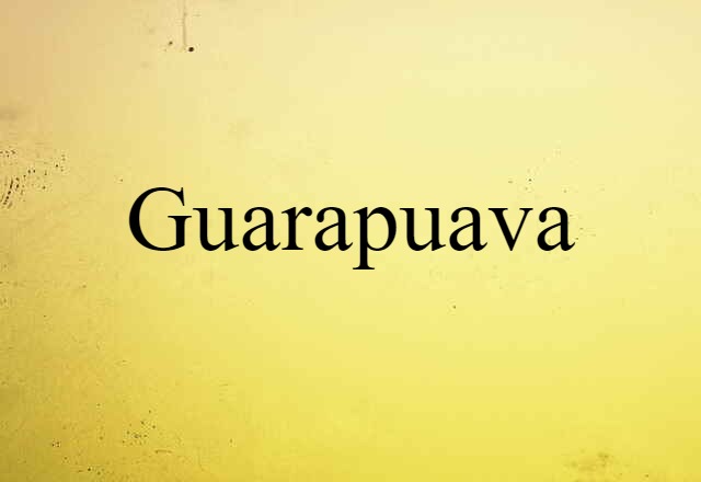 Guarapuava (noun) Definition, Meaning & Examples