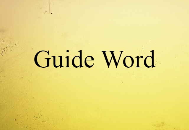 guide word