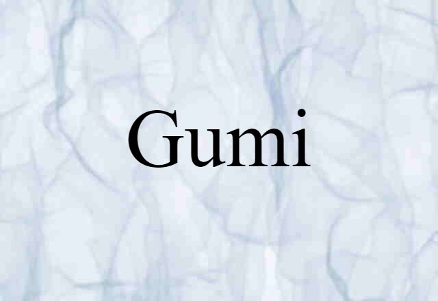 Gumi (noun) Definition, Meaning & Examples