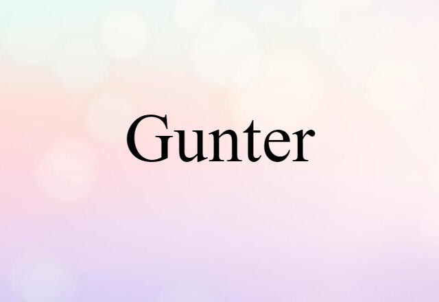 Gunter (noun) Definition, Meaning & Examples