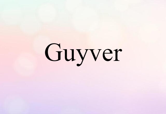 Guyver (noun) Definition, Meaning & Examples