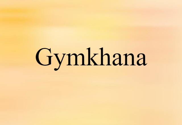 gymkhana