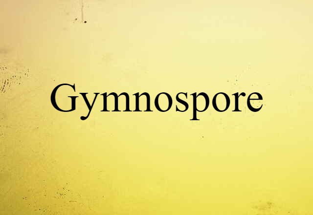 Gymnospore (noun) Definition, Meaning & Examples