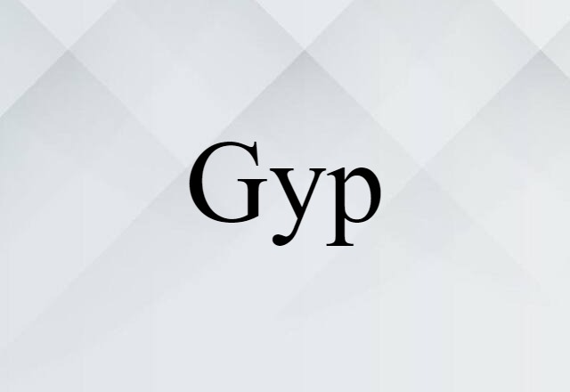 Gyp (noun) Definition, Meaning & Examples