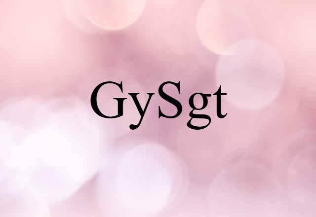 GySgt