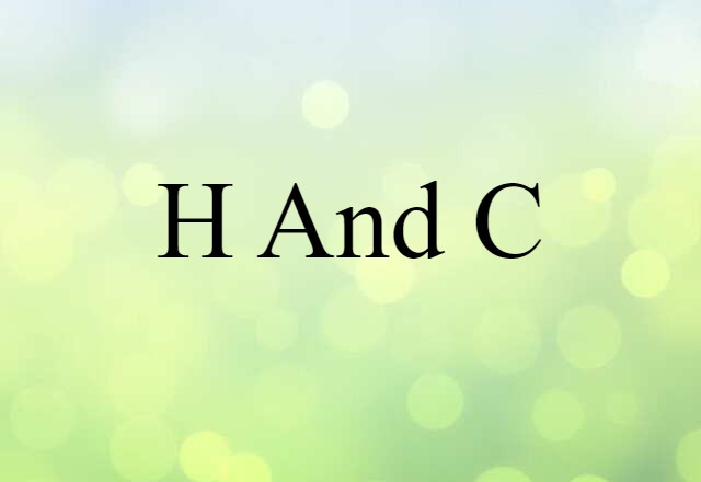 H And C (noun) Definition, Meaning & Examples