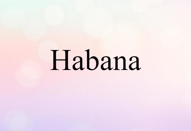 Habana (noun) Definition, Meaning & Examples