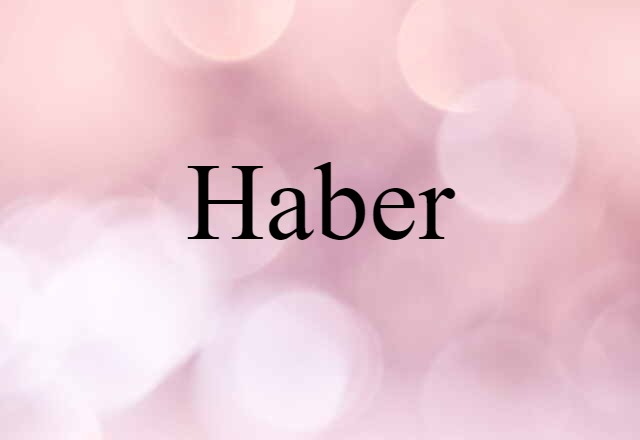 Haber (noun) Definition, Meaning & Examples