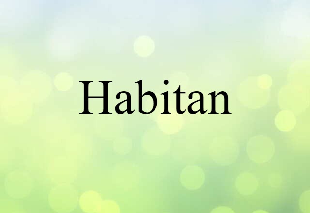 Habitan (noun) Definition, Meaning & Examples