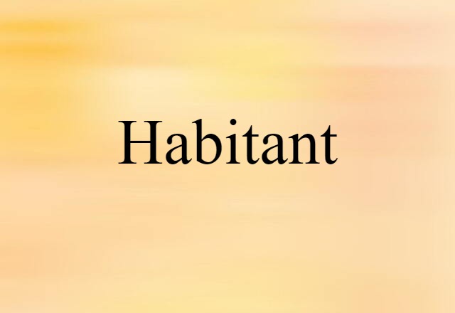 habitant