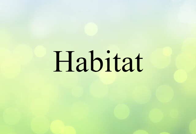 Habitat (noun) Definition, Meaning & Examples