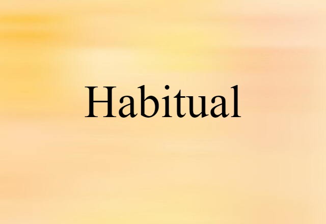 Habitual (noun) Definition, Meaning & Examples