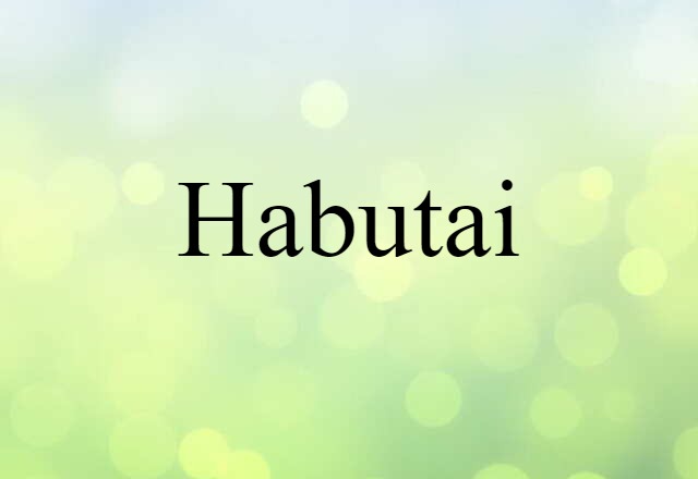 Habutai (noun) Definition, Meaning & Examples