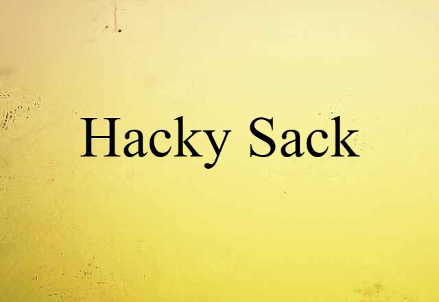 Hacky Sack (noun) Definition, Meaning & Examples