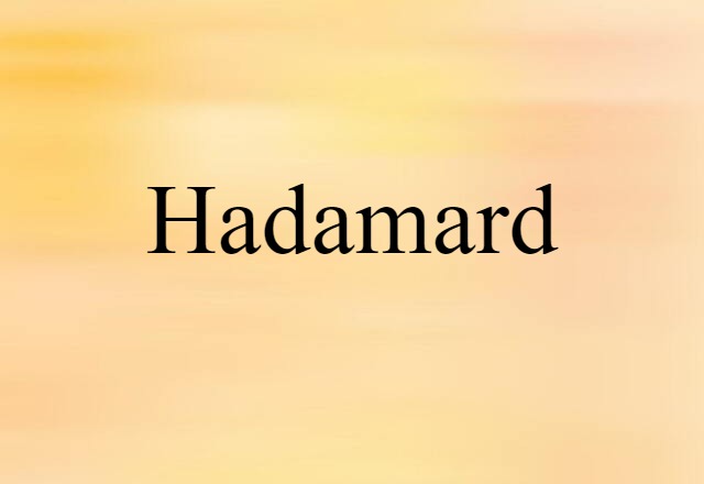 Hadamard