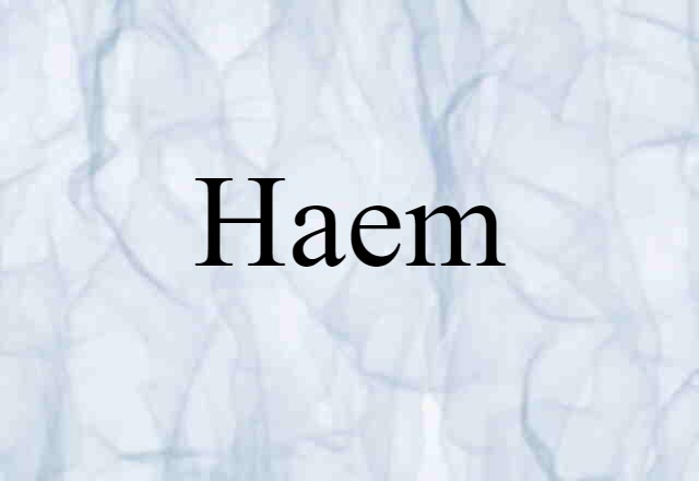 Haem (noun) Definition, Meaning & Examples