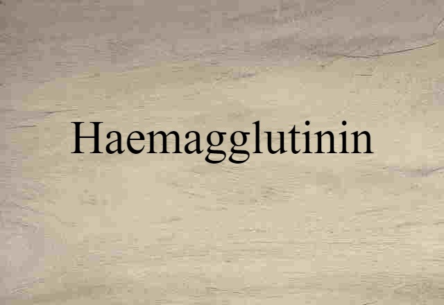 Haemagglutinin (noun) Definition, Meaning & Examples