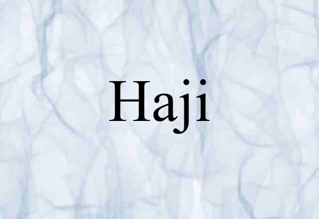 Haji (noun) Definition, Meaning & Examples