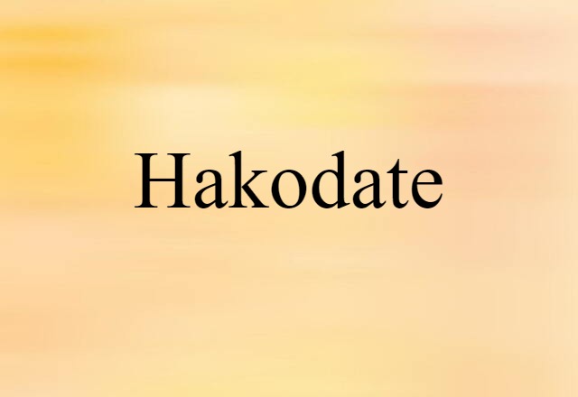 Hakodate