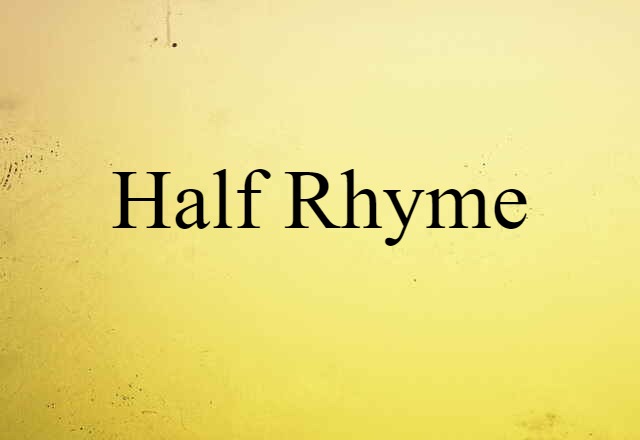 half-rhyme