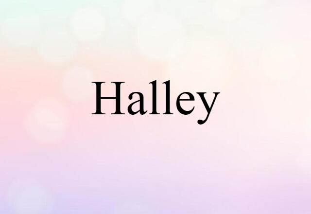 Halley (noun) Definition, Meaning & Examples