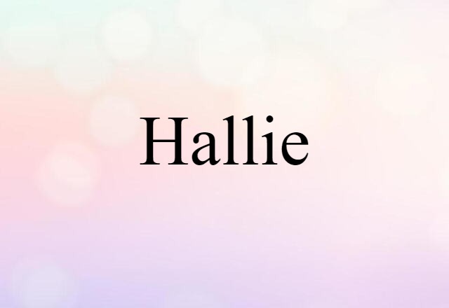 Hallie (noun) Definition, Meaning & Examples