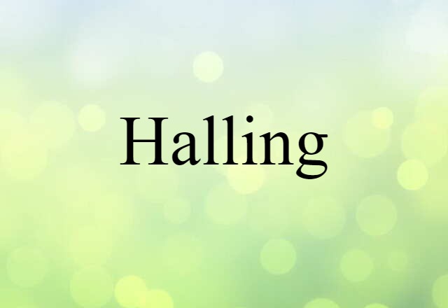 Halling (noun) Definition, Meaning & Examples