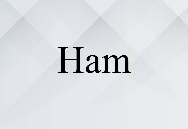 Ham (noun) Definition, Meaning & Examples