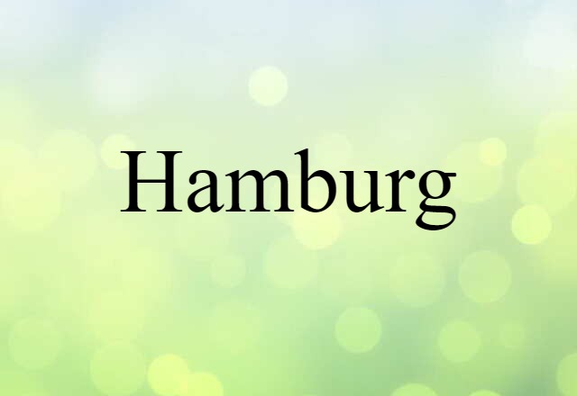 Hamburg (noun) Definition, Meaning & Examples