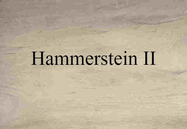 Hammerstein II