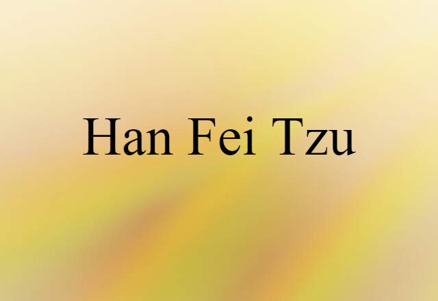 Han Fei-tzu