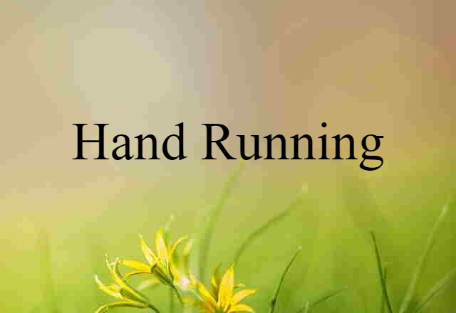 hand running