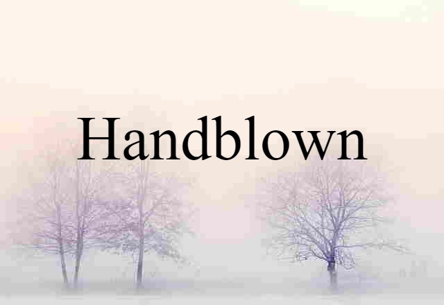 Handblown (noun) Definition, Meaning & Examples