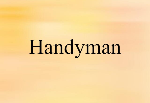 Handyman (noun) Definition, Meaning & Examples