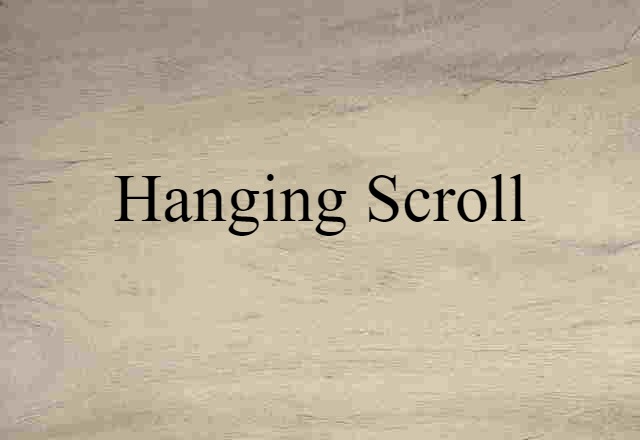 hanging scroll