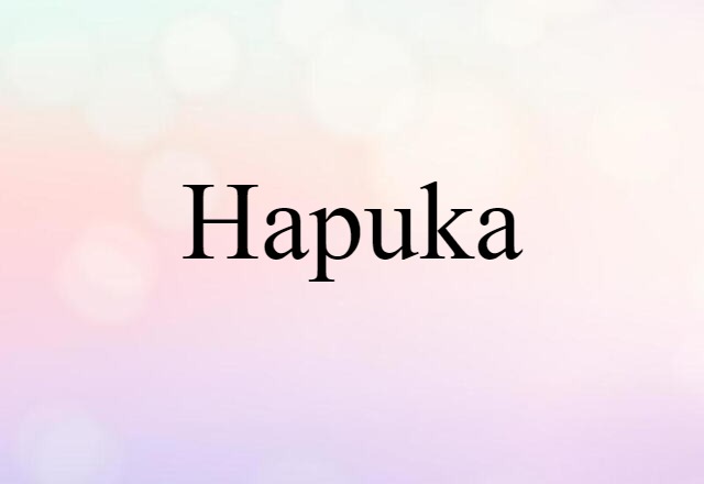 hapuka