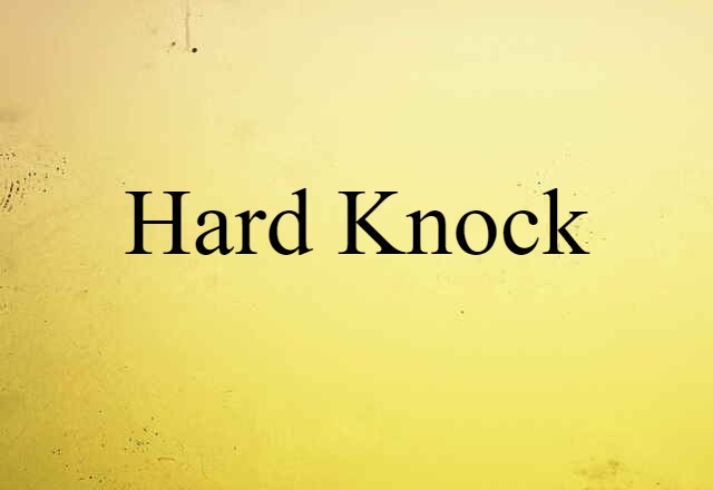 Hard Knock (noun) Definition, Meaning & Examples