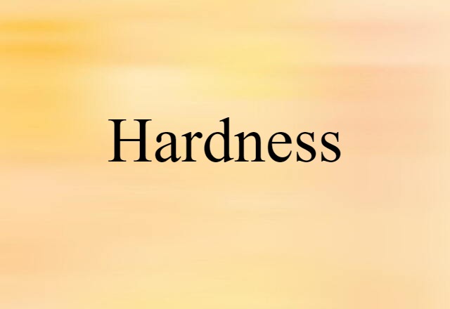 Hardness (noun) Definition, Meaning & Examples