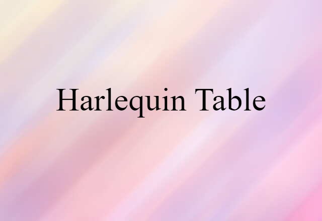 harlequin table